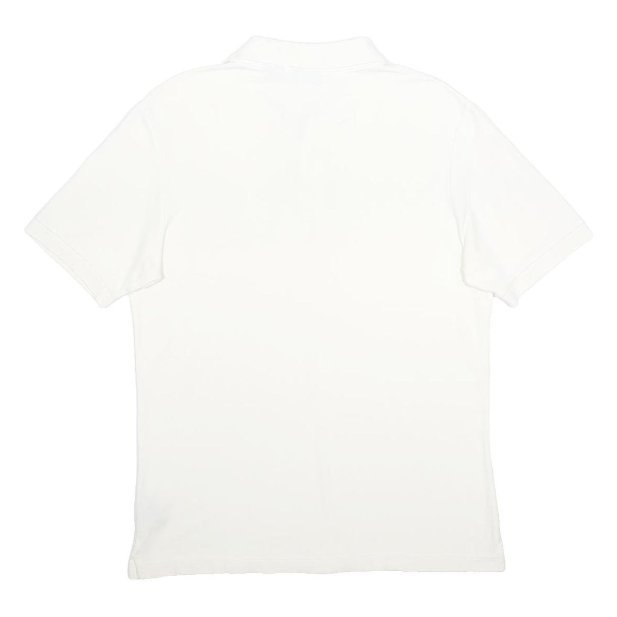 FILA Mens White Short Sleeve Plain Cotton Polo Shirt M Classic Fit