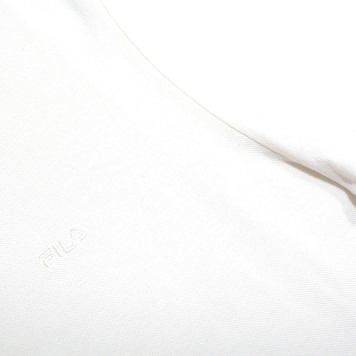 FILA Mens White Short Sleeve Plain Cotton Polo Shirt M Classic Fit