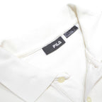 FILA Mens White Short Sleeve Plain Cotton Polo Shirt M Classic Fit