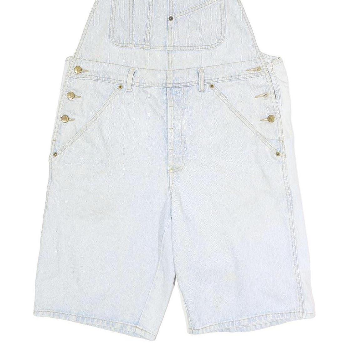 GUESS Womens Blue Denim Loose Cotton Blend Dungarees M W34 L11 Summer Casual