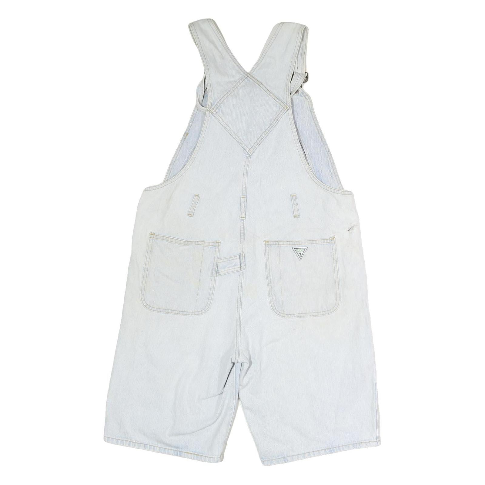 GUESS Womens Blue Denim Loose Cotton Blend Dungarees M W34 L11 Summer Casual