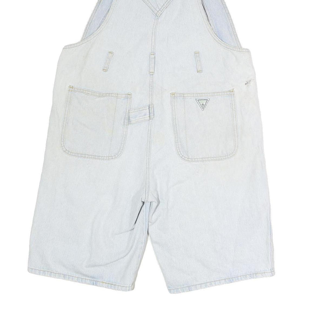 GUESS Womens Blue Denim Loose Cotton Blend Dungarees M W34 L11 Summer Casual