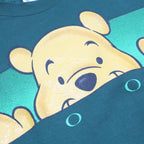 DISNEY Mens Green Pooh Crew Neck L Cotton Blend Sweatshirt Pullover Casual