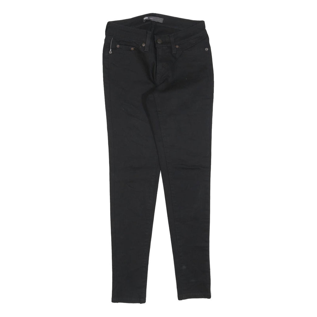 LEVI'S Womens Black Slim Skinny Denim Dark W27 L29 Stretch Cotton Blend Jeans