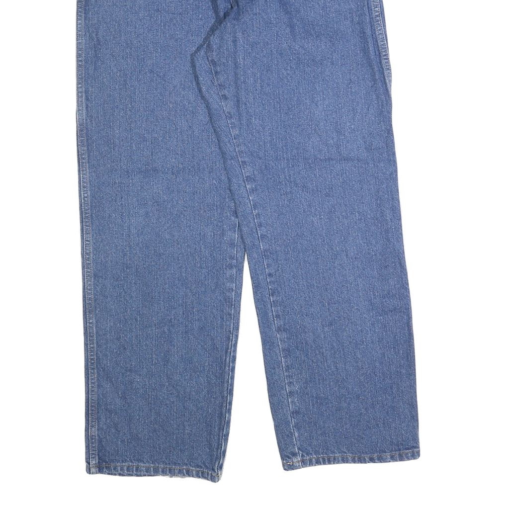 DICKIES Mens Regular Fit Straight Leg Denim Medium Blue W34 L30 Zip Cotton Jeans