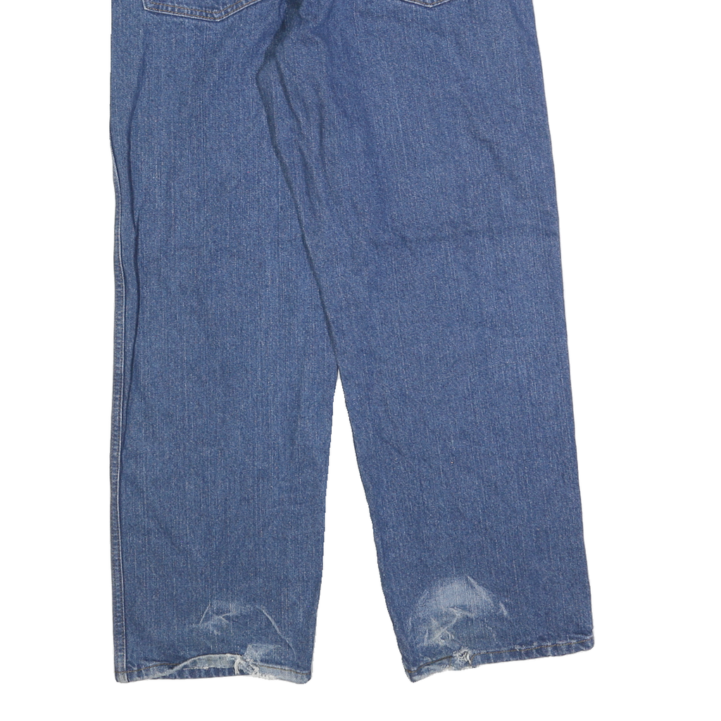 DICKIES Mens Regular Fit Straight Leg Denim Medium Blue W34 L30 Zip Cotton Jeans