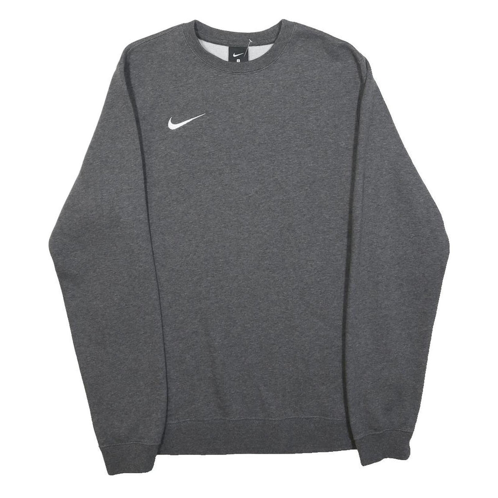 NIKE Womens Grey Sweatshirt Crew Neck S Cotton Blend Pullover Sports Casual