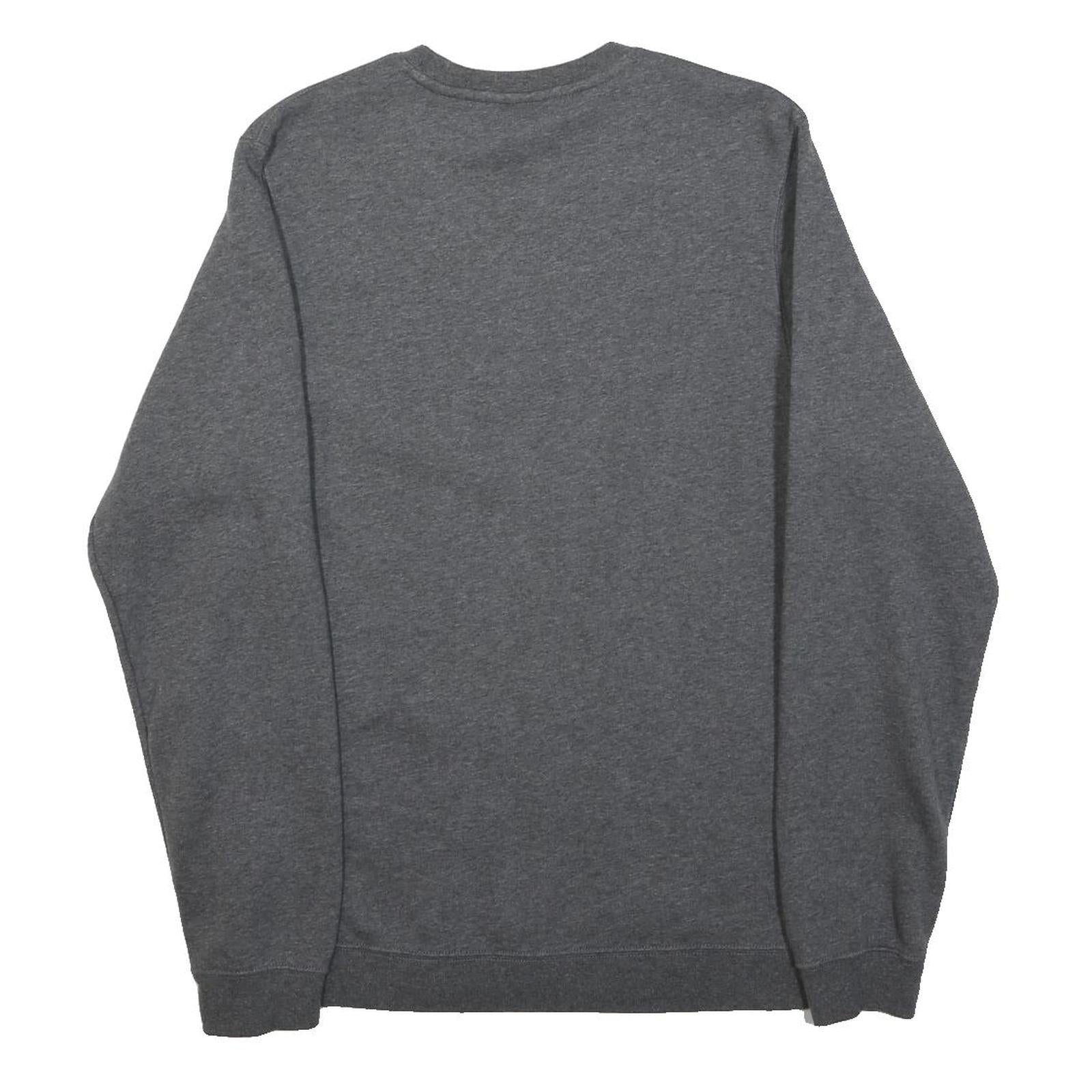 NIKE Womens Grey Sweatshirt Crew Neck S Cotton Blend Pullover Sports Casual