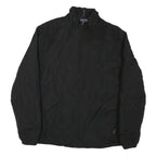 CHAPS Mens Black Jacket L Polyester Blend Plain Zip Casual Outerwear