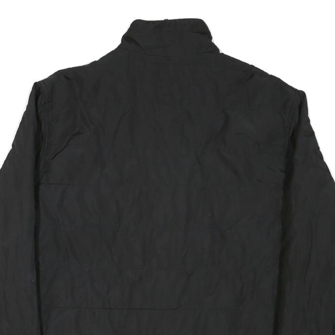 CHAPS Mens Black Jacket L Polyester Blend Plain Zip Casual Outerwear