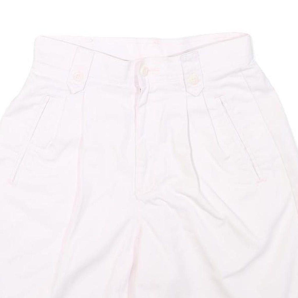 LIZ CLAIBORNE Womens Shorts White Casual Plain S W26 Cotton Blend