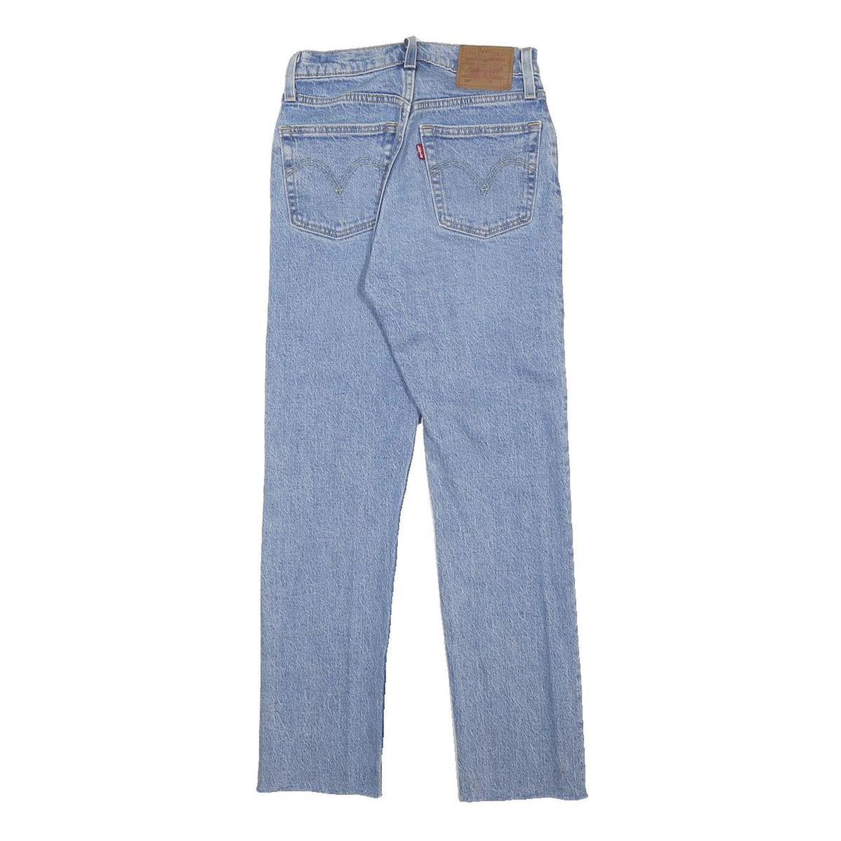 LEVI'S 501 BIG E Womens Jeans Blue Regular Straight Denim Light W23 L26 Button