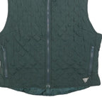 OLYMPIA Womens Green Quilted Zip Vest M Polyester Blend Stylish Outdoor