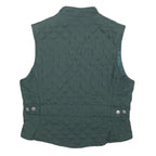 OLYMPIA Womens Green Quilted Zip Vest M Polyester Blend Stylish Outdoor