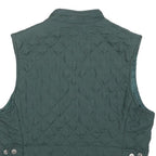 OLYMPIA Womens Green Quilted Zip Vest M Polyester Blend Stylish Outdoor