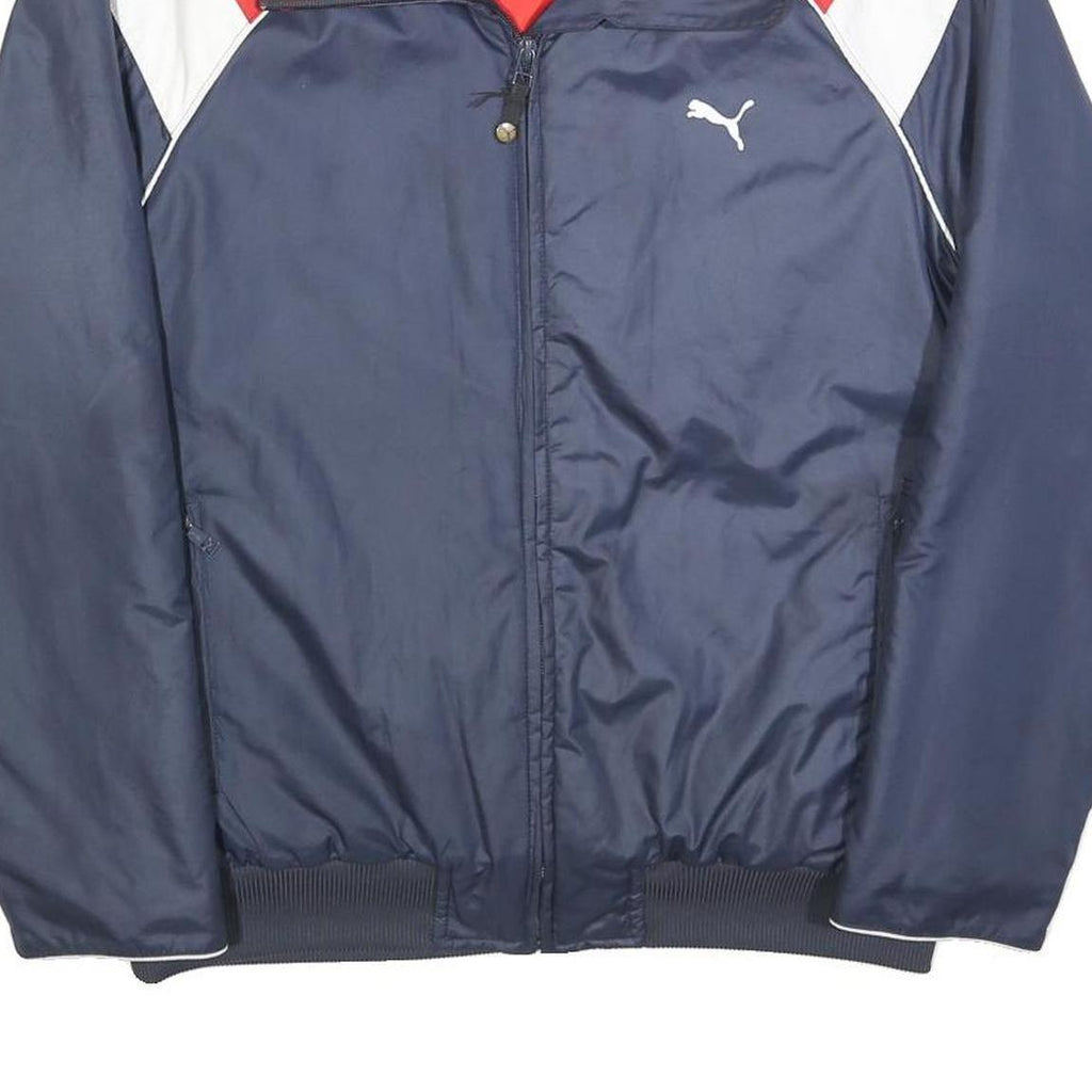 PUMA Womens Navy Blue Red & White Sports Jacket UK 14 Polyester Blend Zip