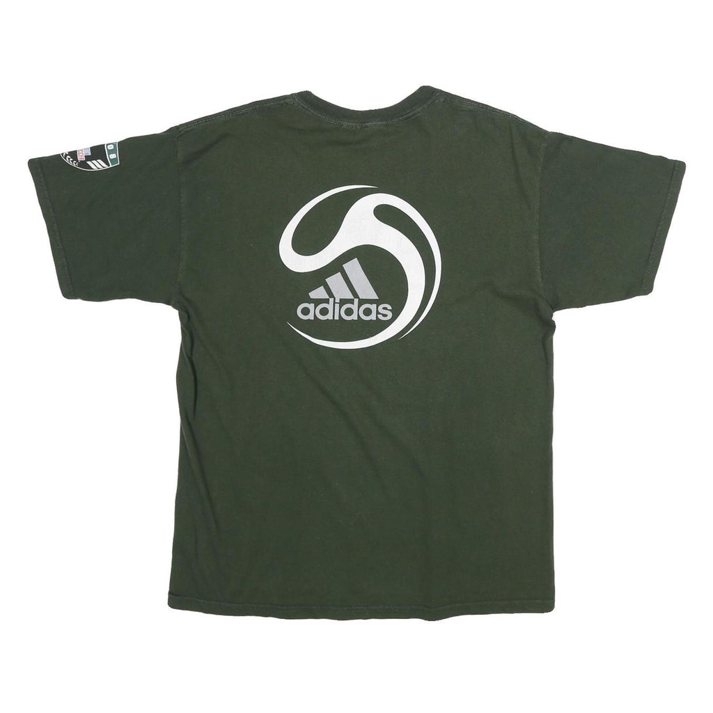 ADIDAS Mens Green US Youth Soccer ODP Graphic T-Shirt L Short Sleeve Crew Neck