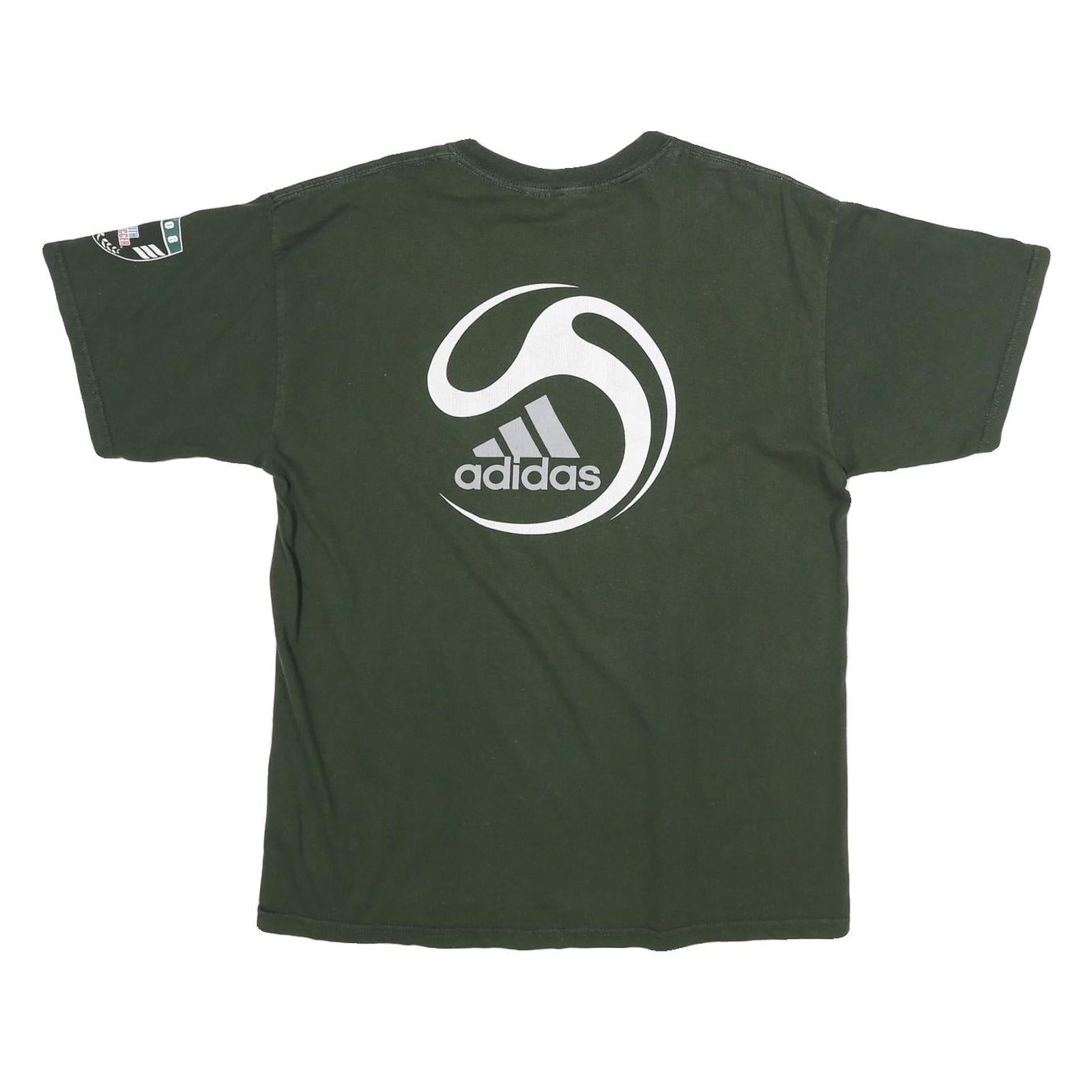 ADIDAS Mens Green US Youth Soccer ODP Graphic T-Shirt L Short Sleeve Crew Neck