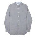 TOMMY HILFIGER Mens Blue Button Down Shirt M Cotton Blend Classic Fit Casual