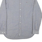 TOMMY HILFIGER Mens Blue Button Down Shirt M Cotton Blend Classic Fit Casual