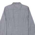 TOMMY HILFIGER Mens Blue Button Down Shirt M Cotton Blend Classic Fit Casual