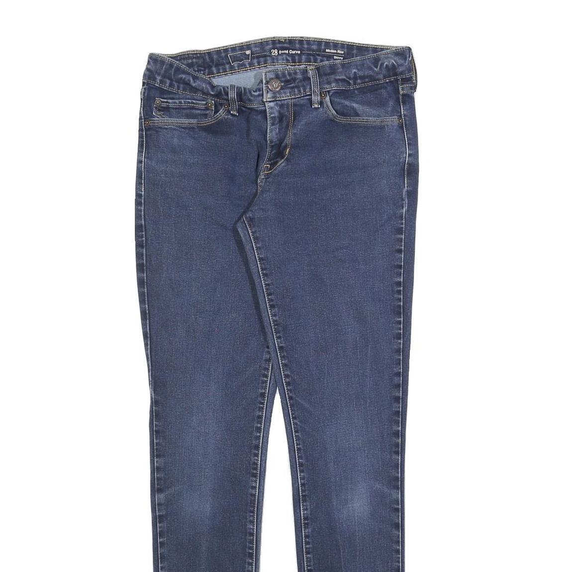 LEVI'S Womens Jeans Blue Slim Skinny Denim Medium W28 L30 Stretch Zip