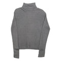PARIS COPE Womens Grey Plain Pullover Roll Neck Basic Knit S Lightweight Jumper