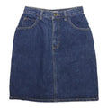GUESS Womens Blue Denim Straight Knee Length Cotton Skirt S Casual Pocketed