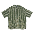 PURITAN Mens Green Rayon Casual Shirt XL Relaxed Fit Short Sleeve Painted Bamboo