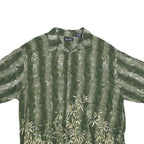 PURITAN Mens Green Rayon Casual Shirt XL Relaxed Fit Short Sleeve Painted Bamboo