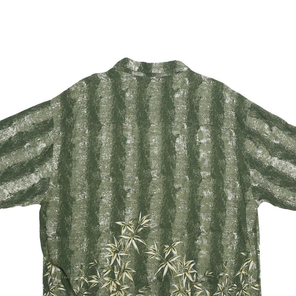 PURITAN Mens Green Rayon Casual Shirt XL Relaxed Fit Short Sleeve Painted Bamboo