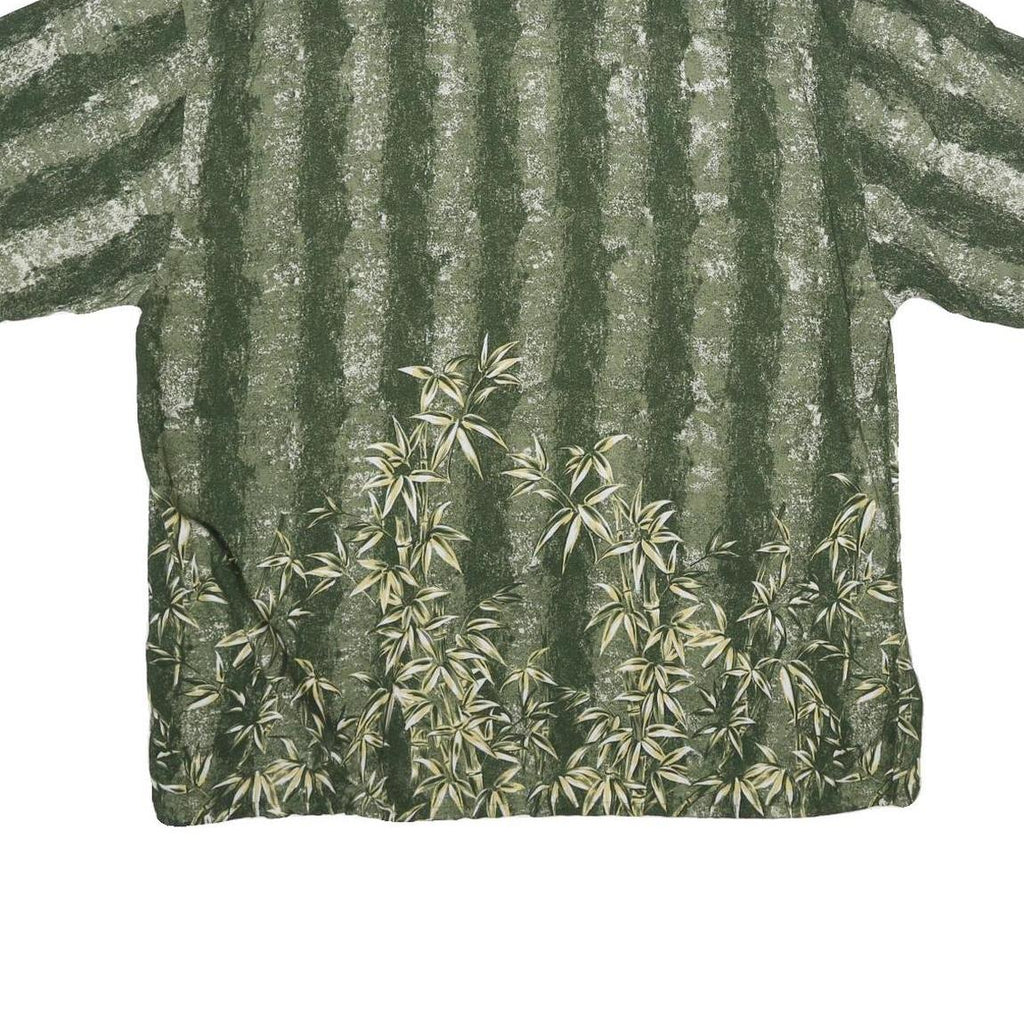 PURITAN Mens Green Rayon Casual Shirt XL Relaxed Fit Short Sleeve Painted Bamboo