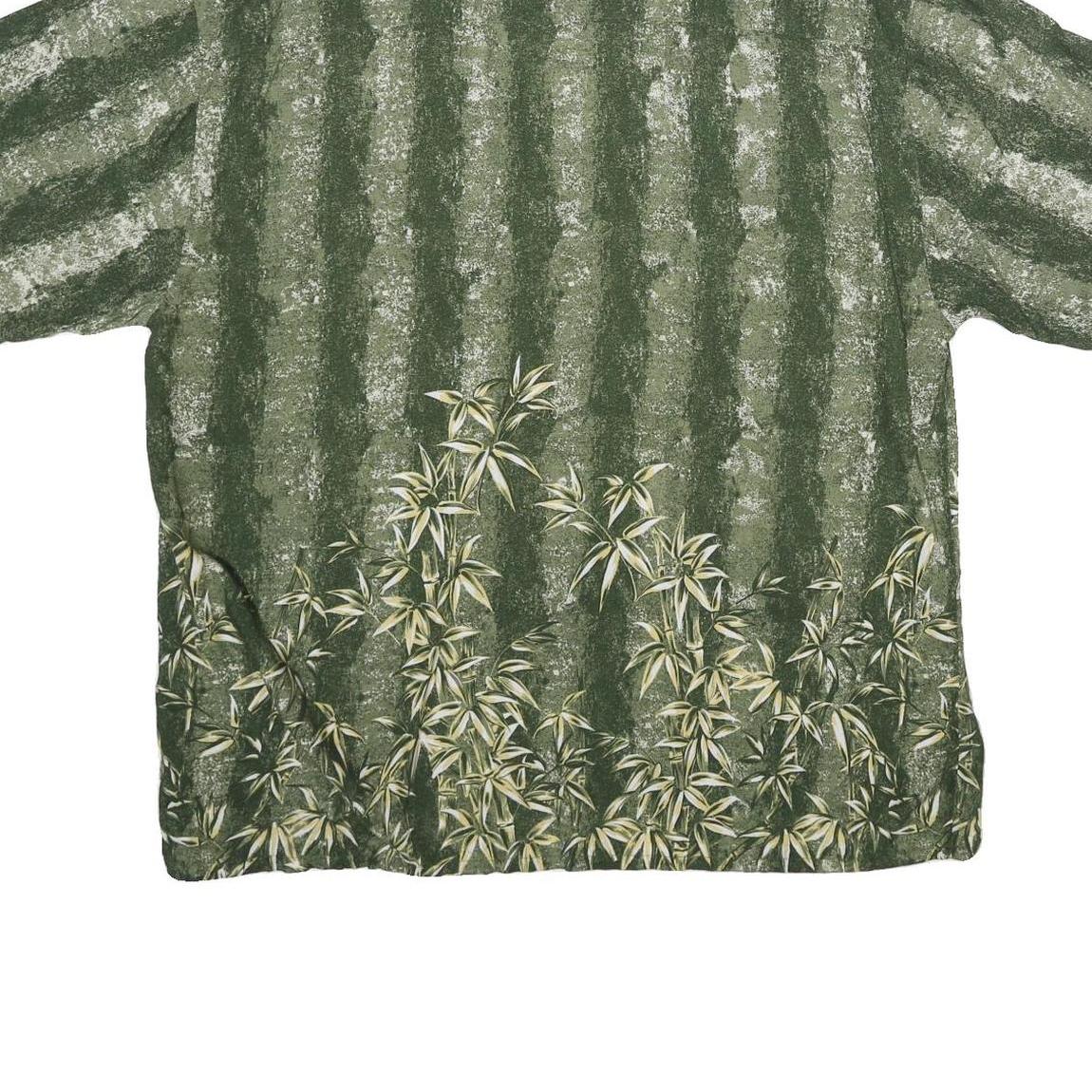 PURITAN Mens Green Rayon Casual Shirt XL Relaxed Fit Short Sleeve Painted Bamboo