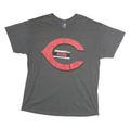 MERCHANDISE Mens Grey Cincinnati Reds Graphic T-Shirt XL Short Sleeve Crew Neck