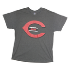 MERCHANDISE Mens Grey Cincinnati Reds Graphic T-Shirt XL Short Sleeve Crew Neck