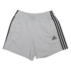 ADIDAS Mens Shorts Grey Black Casual M W28 Three Stripes Logo Sweat