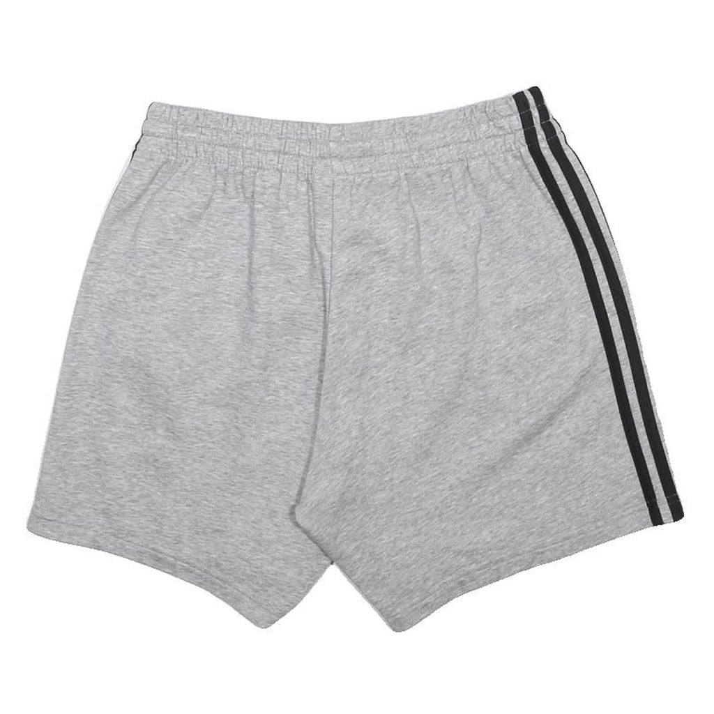 ADIDAS Mens Shorts Grey Black Casual M W28 Three Stripes Logo Sweat