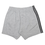 ADIDAS Mens Shorts Grey Black Casual M W28 Three Stripes Logo Sweat