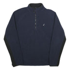 NAUTICA Mens Navy & Black Plain Pullover Crew Neck Basic Knit Jumper XL