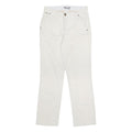 PER UNA Womens Cotton Blend Slim White Slim Straight Leg Trousers W27 L26