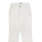 PER UNA Womens Cotton Blend Slim White Slim Straight Leg Trousers W27 L26