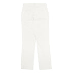 PER UNA Womens Cotton Blend Slim White Slim Straight Leg Trousers W27 L26
