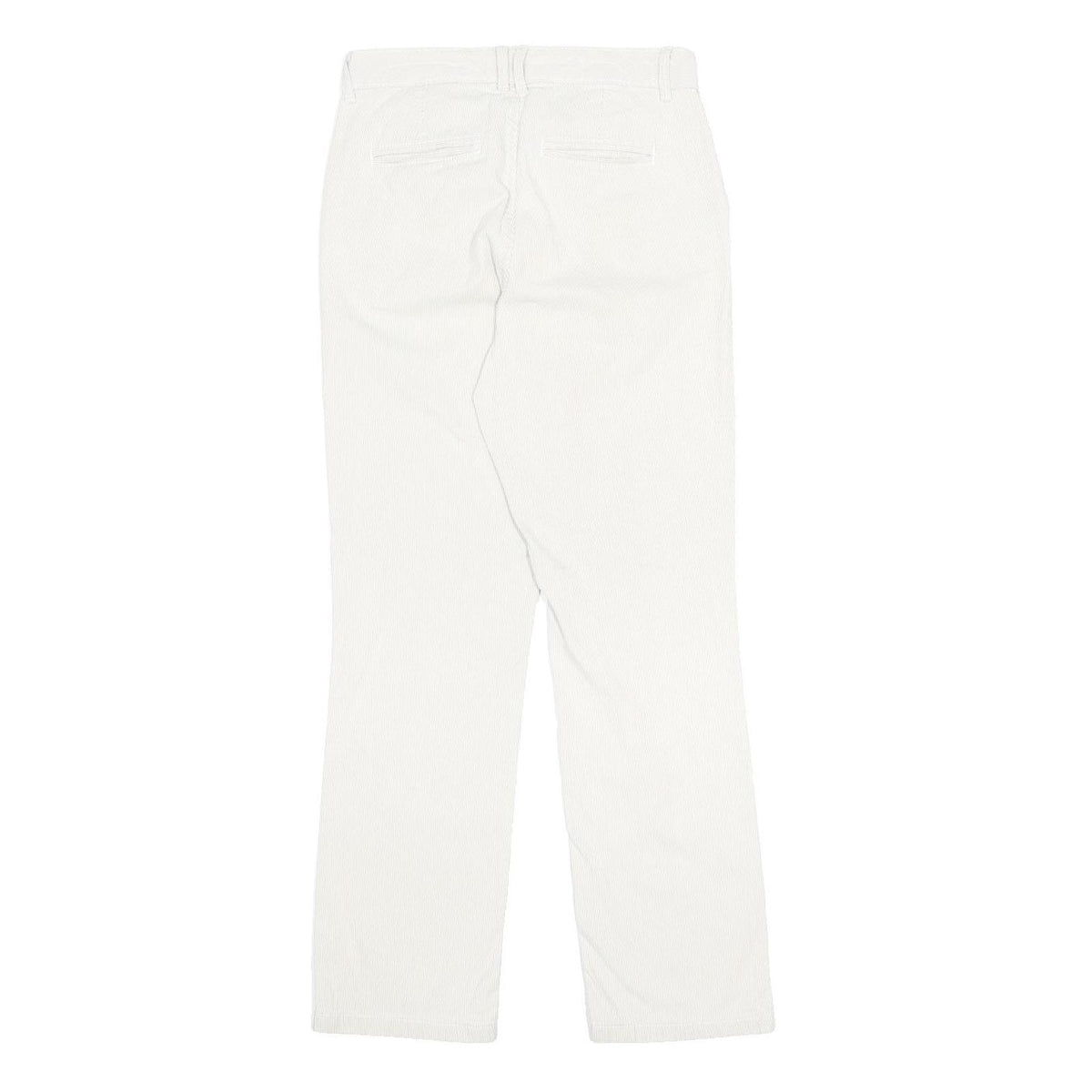 PER UNA Womens Cotton Blend Slim White Slim Straight Leg Trousers W27 L26