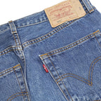 LEVI'S 501 Mens Jeans Blue Regular Straight Denim Medium W32 L32 Classic Button