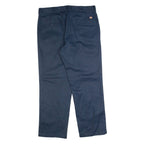 DICKIES Workwear Mens Trousers Blue Regular Straight W38 L30