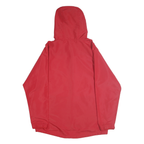 REEBOK Womens Red Zip Jacket XL Polyester Hooded Plain Lightweight Sportswear