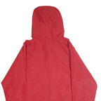 REEBOK Womens Red Zip Jacket XL Polyester Hooded Plain Lightweight Sportswear