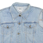 VISION Cropped Womens Denim Gilet Blue L
