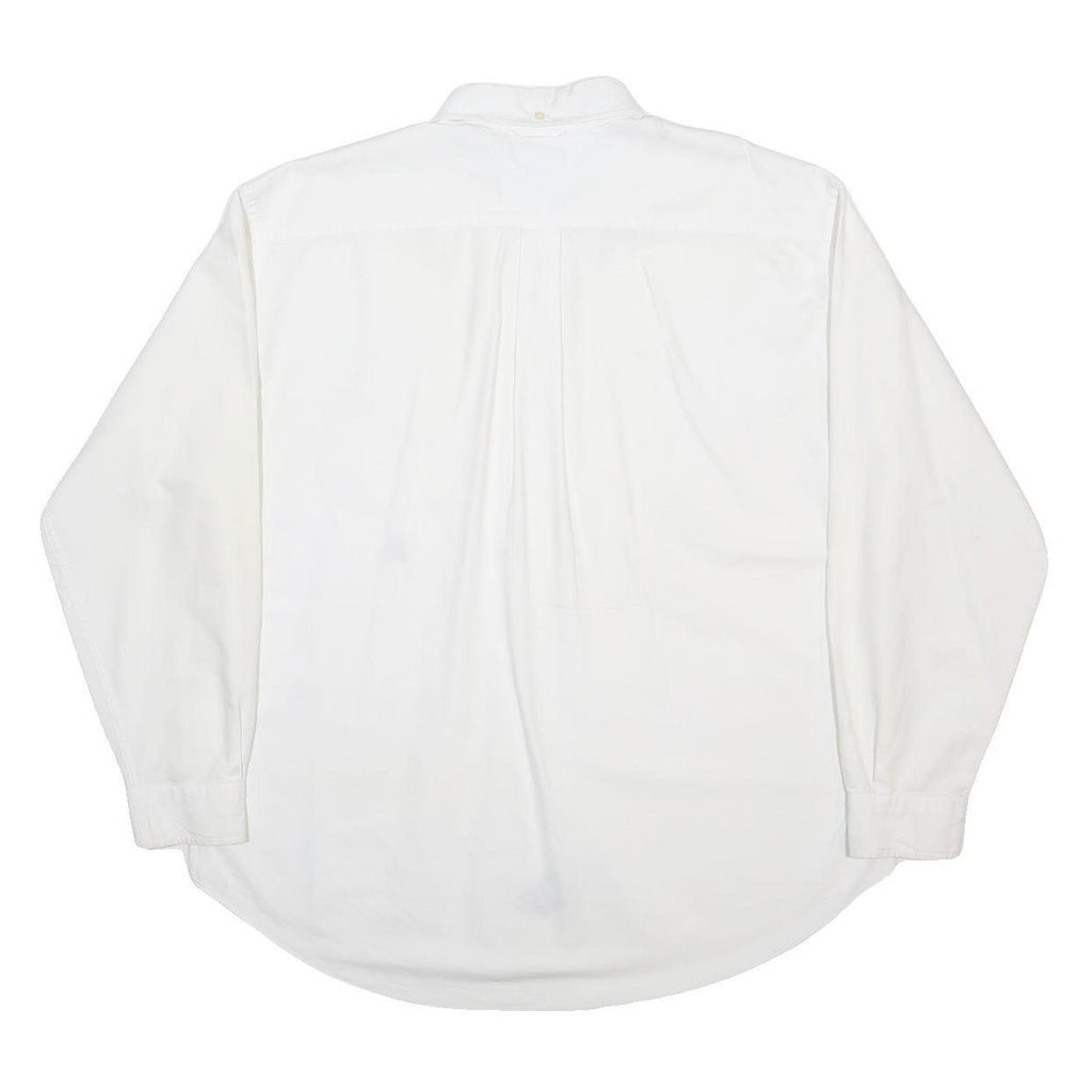 TOMMY HILFIGER Mens White Cotton Shirt XL Button Down Pocket Long Sleeve Classic