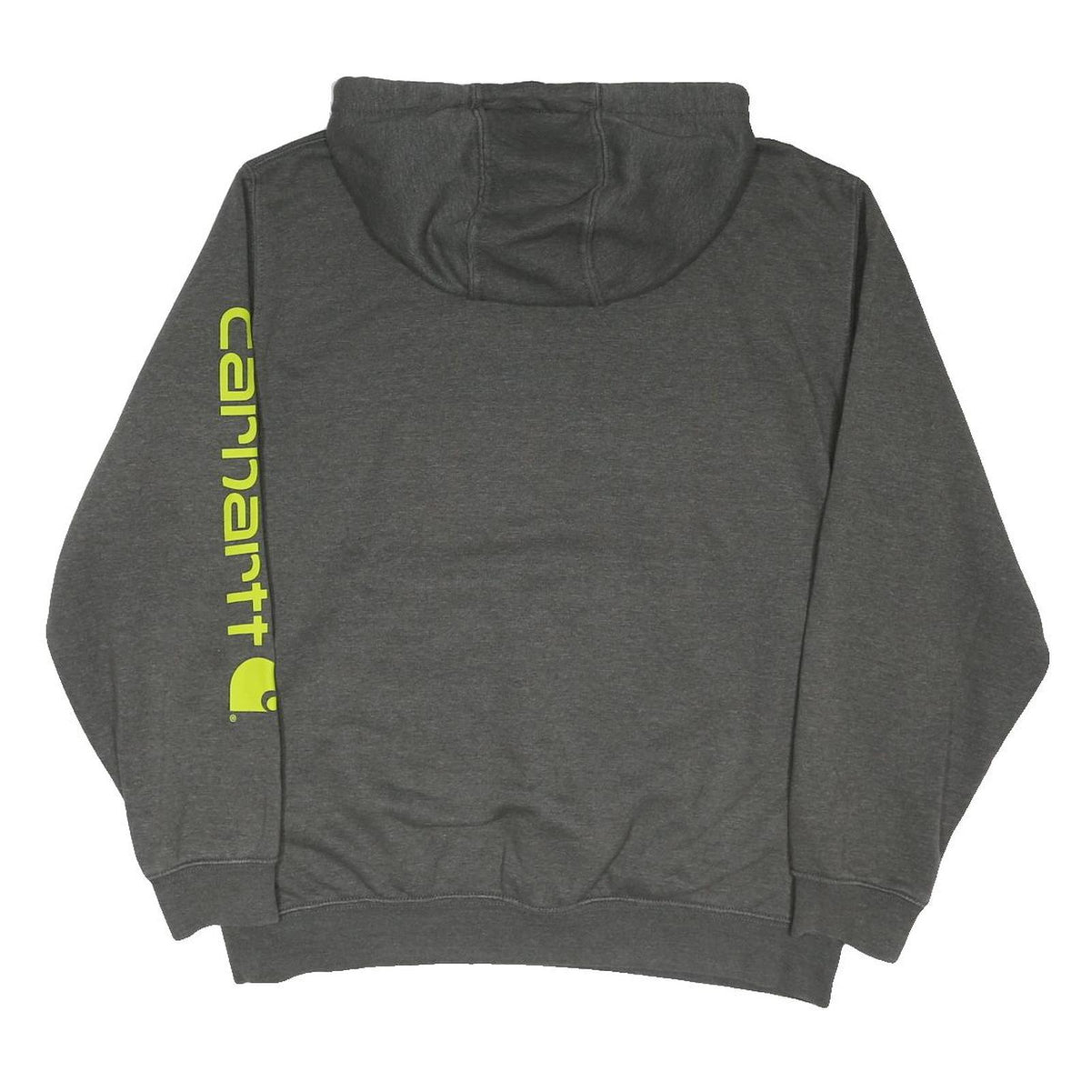 CARHARTT Mens Grey Hoodie L Cotton Blend Pullover Drawstring Hood Sweatshirt